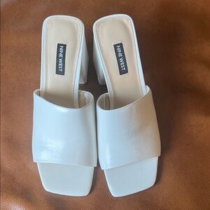 Nine West Cream Mules